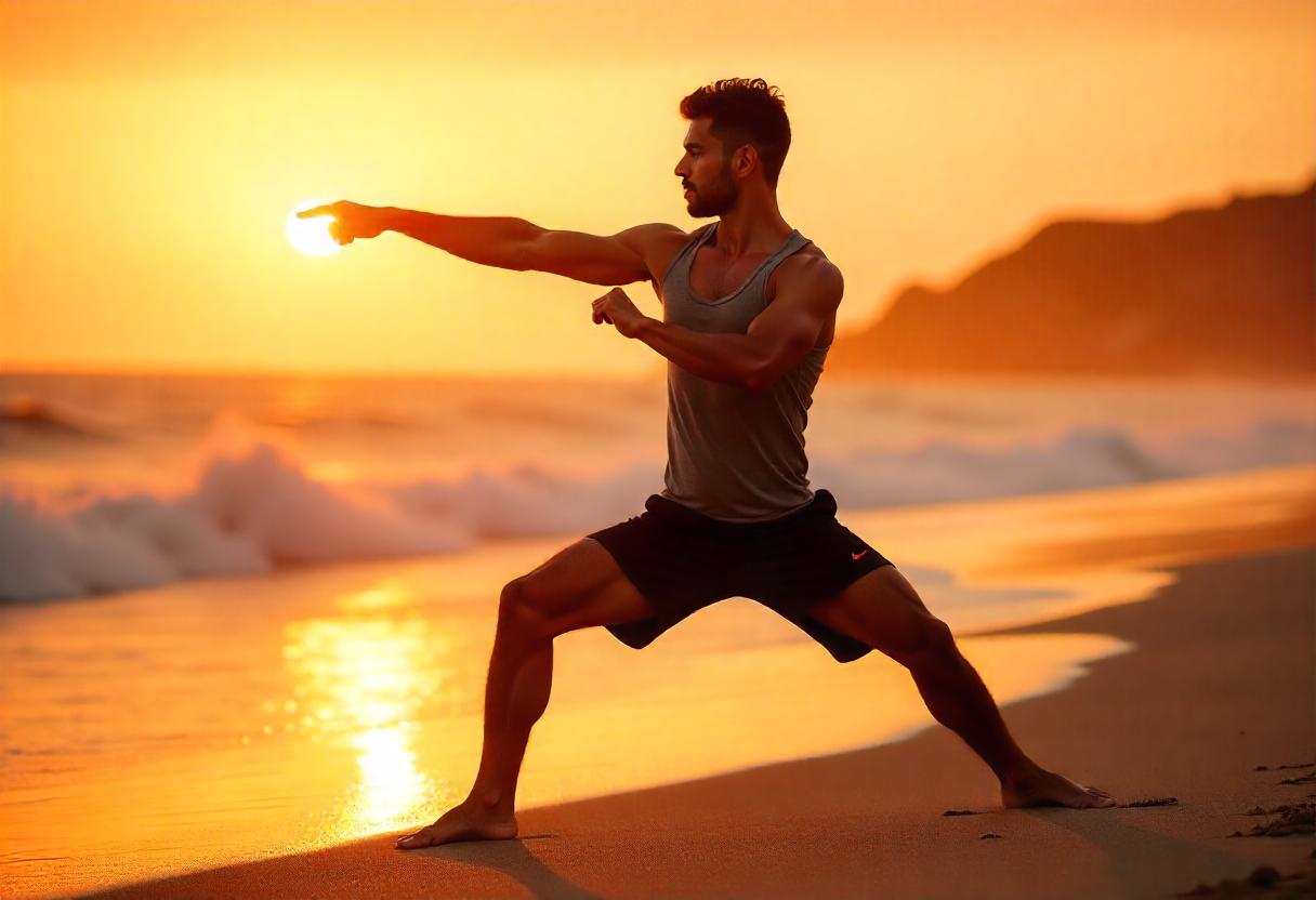 Person utför yoga i naturen